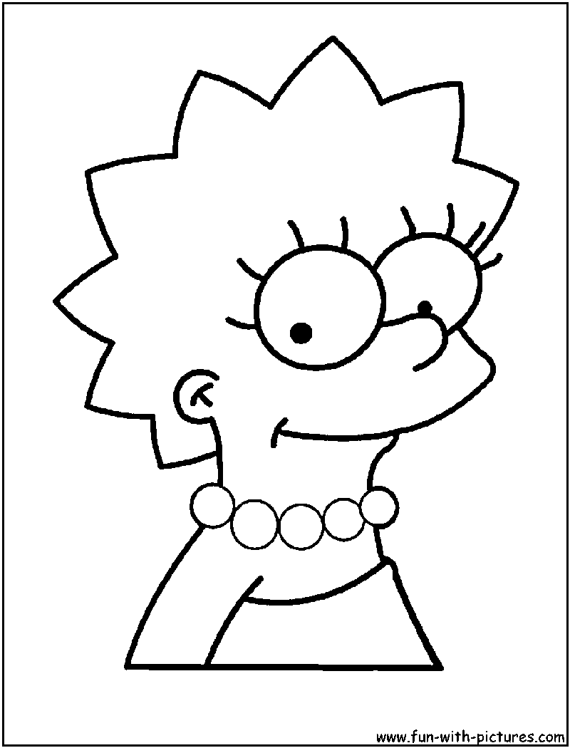 Lisa Simpson Coloring Pages   Coloring Home