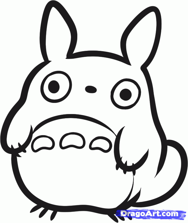 How To Draw Chibi My Neighbor Totoro And Totoro Coloring Home