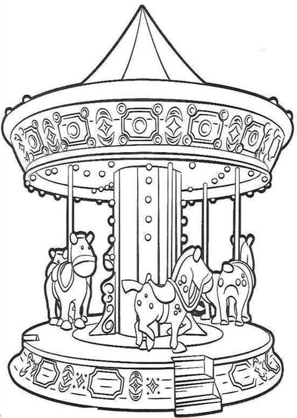 The Magic Roundabout Carousel Coloring Pages : Batch Coloring