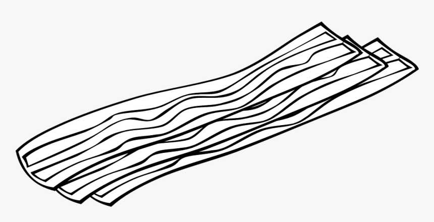Bacon, Strips, Meat, Food, Crispy, Fried, Unhealthy - Bacon Coloring Page,  HD Png Download , Transparent Png Image - PNGitem