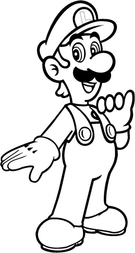 Free Printable Luigi Coloring Pages For Kids | Super mario coloring pages,  Mario coloring pages, Cartoon coloring pages