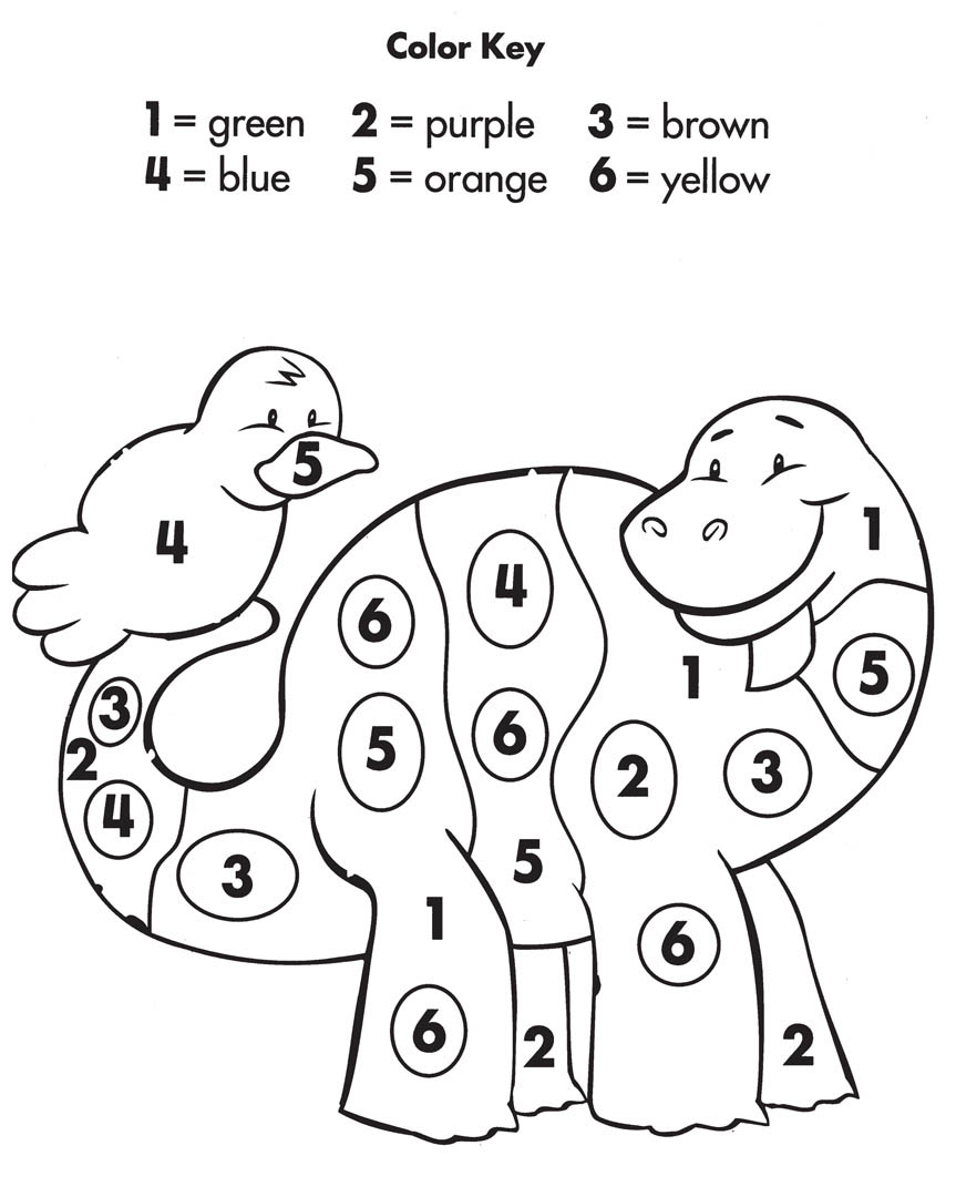Color by Number Preschool – coloring.rocks!