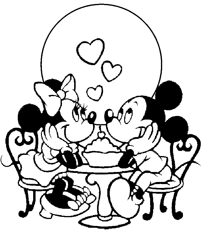 Mickey Mouse and Minnie Mouse | Coloring Pages