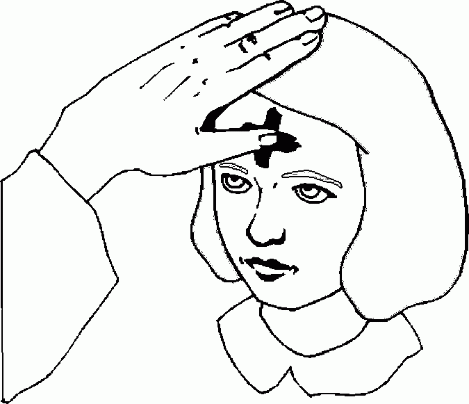 Ash Wednesday Coloring Page