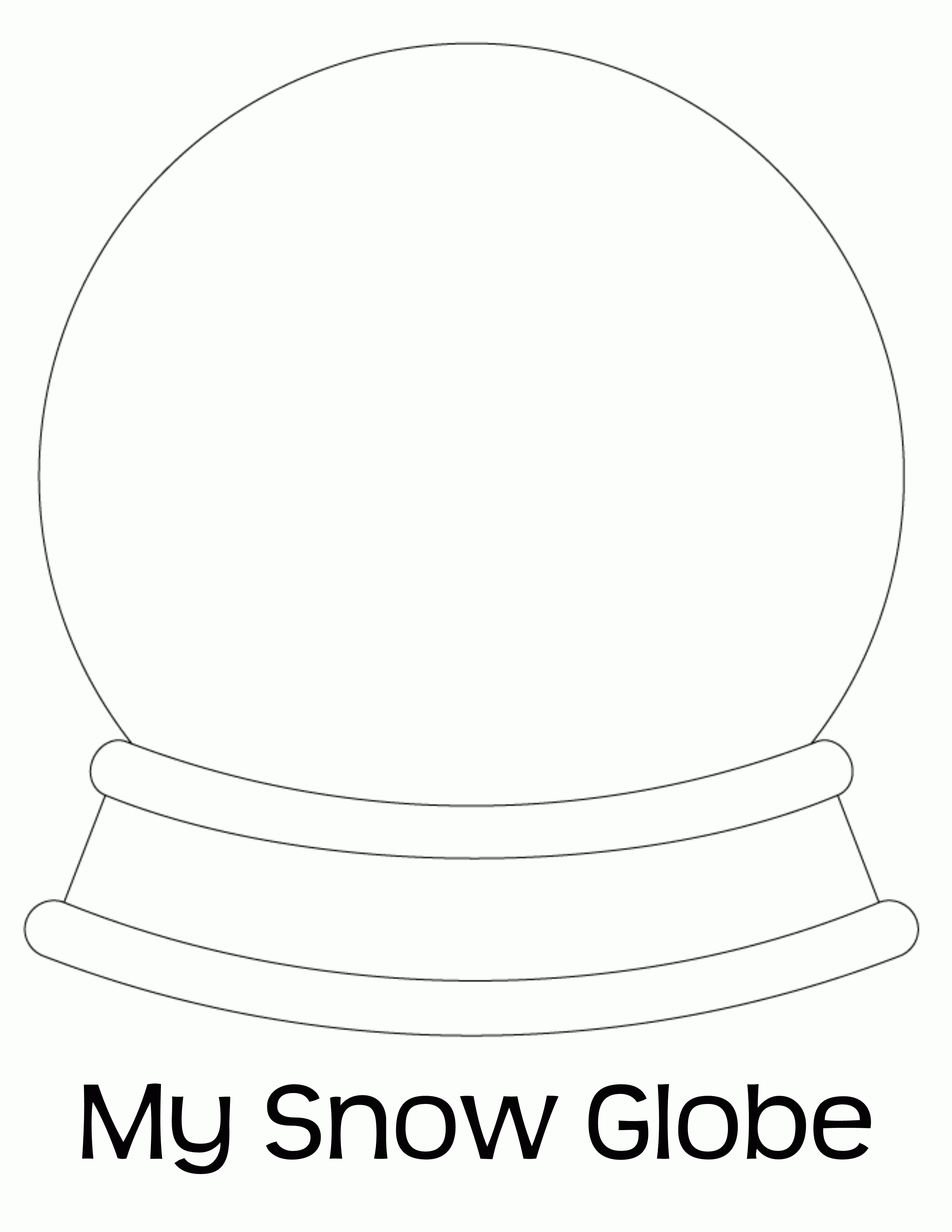 Snow Globe Coloring Page Coloring Home