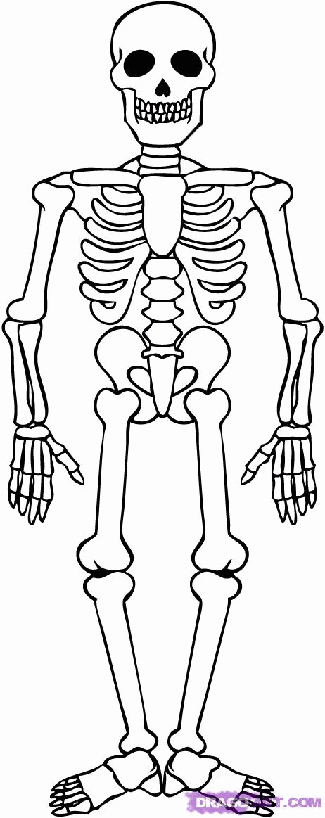 Halloween Skeleton Coloring Pages - Coloring Home