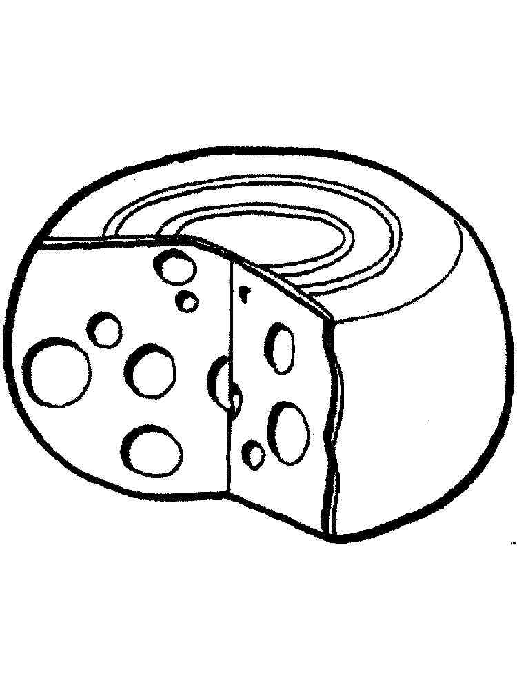 Cheese coloring pages. Download and print Cheese coloring pages