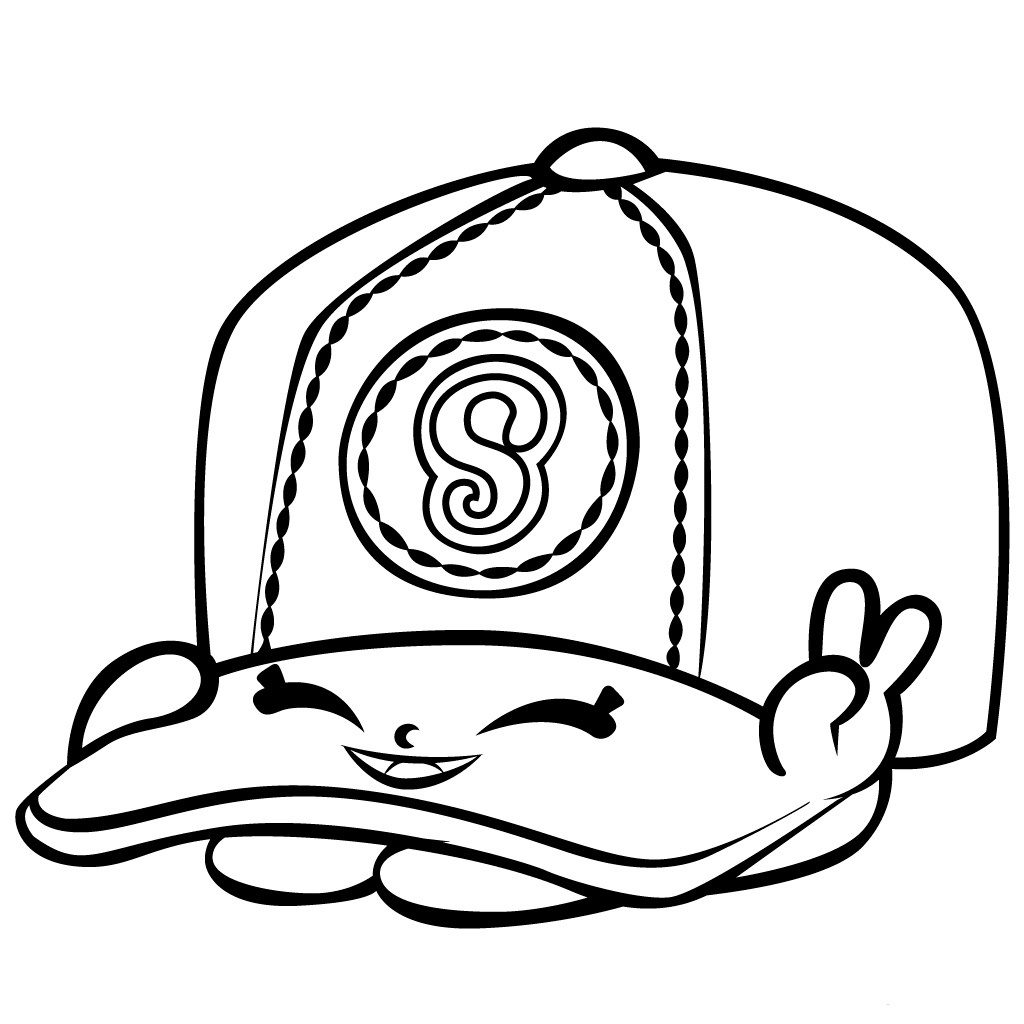 Cartoon Baseball Hat Coloring Page - Free Printable Coloring Pages for Kids