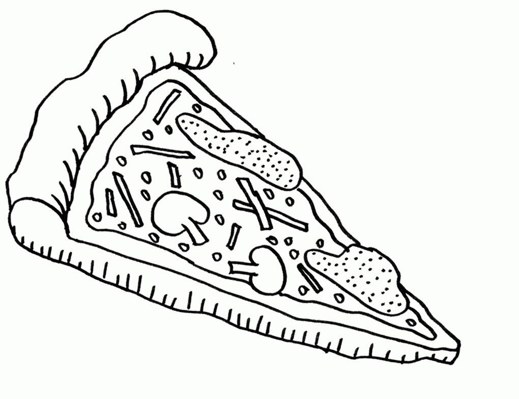 Pizza Coloring Pages for childrens printable for free