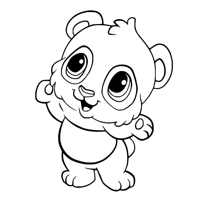 Baby Panda to Color Coloring Page - Free Printable Coloring Pages for Kids