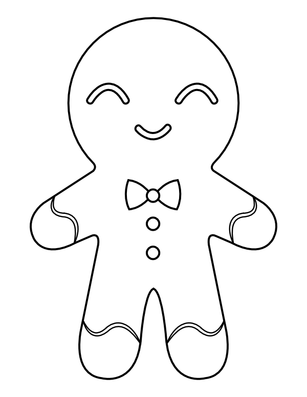 Printable Gingerbread Man Coloring Page
