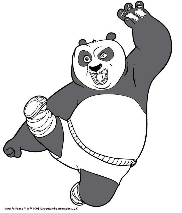 KUNG FU PANDA Coloring Pages - Kung Fu Panda In Fighting Position ...