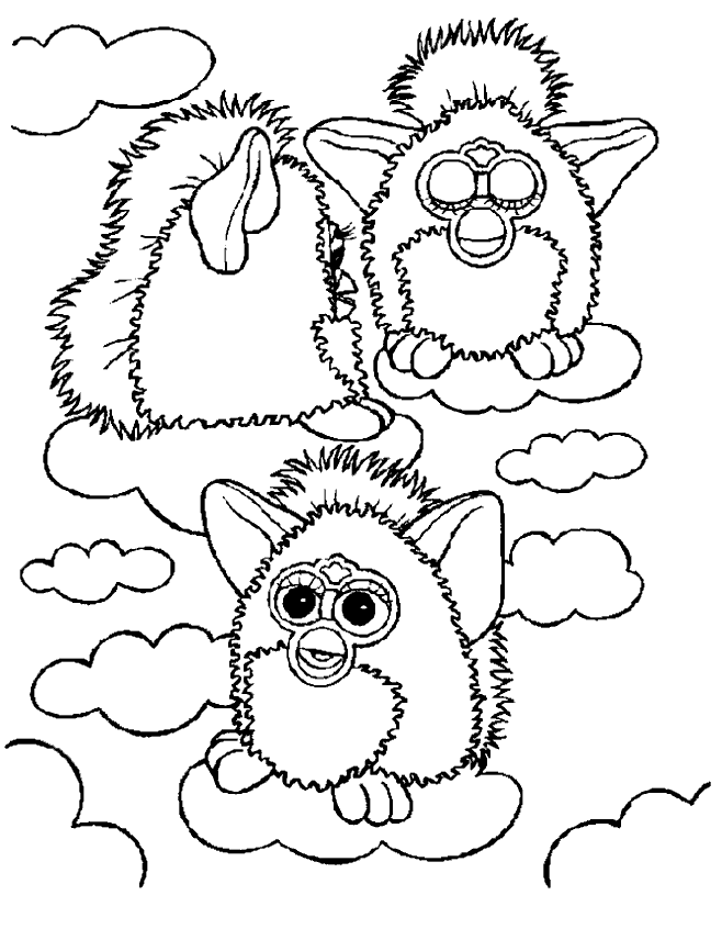 Furby Coloring Pages | Furby Manual - Clip Art Library
