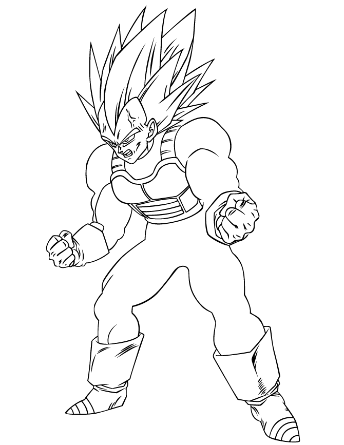 Dragon Ball Z Super Vegeta Coloring Page | HM Coloring Pages ...