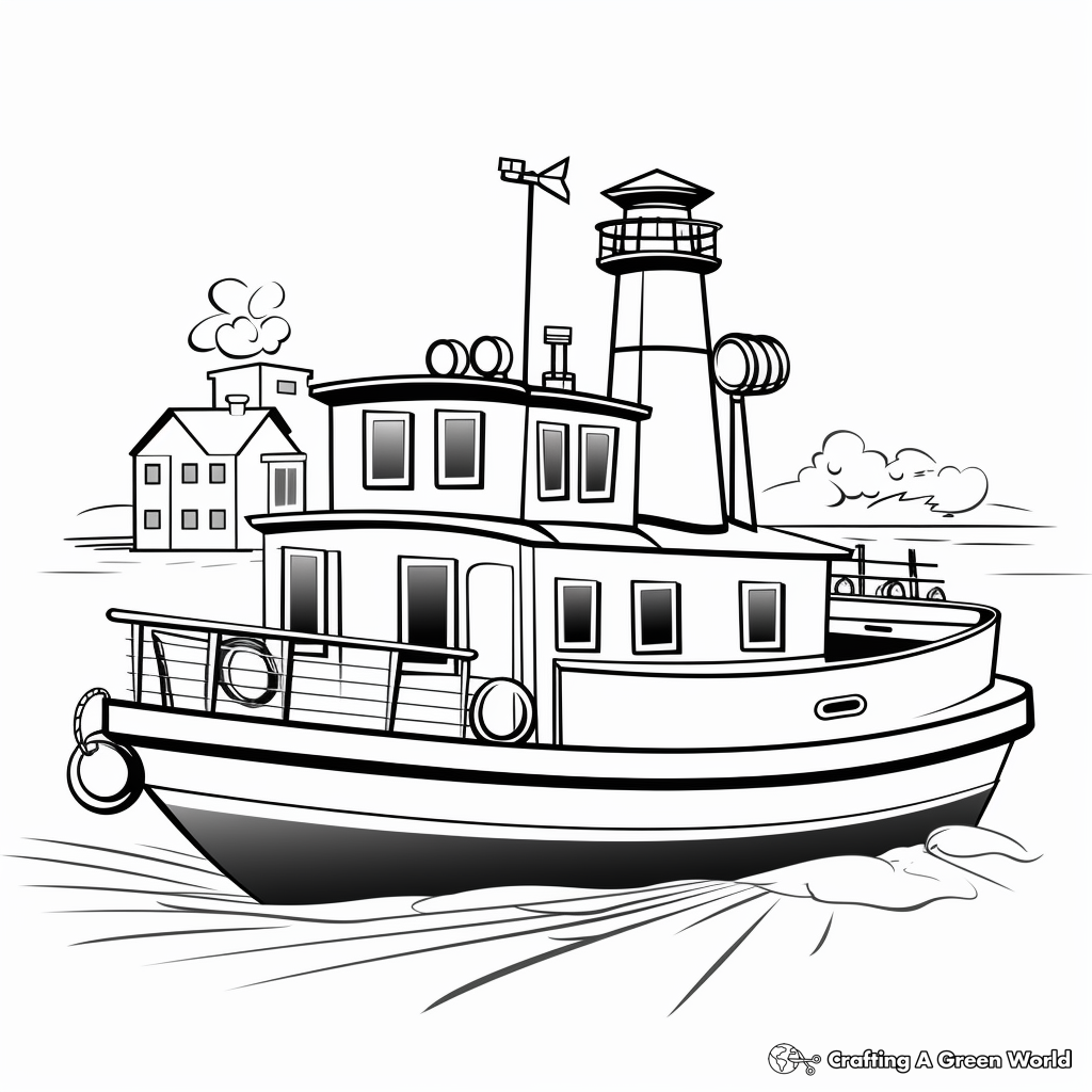 Tugboat Coloring Pages - Free & Printable!