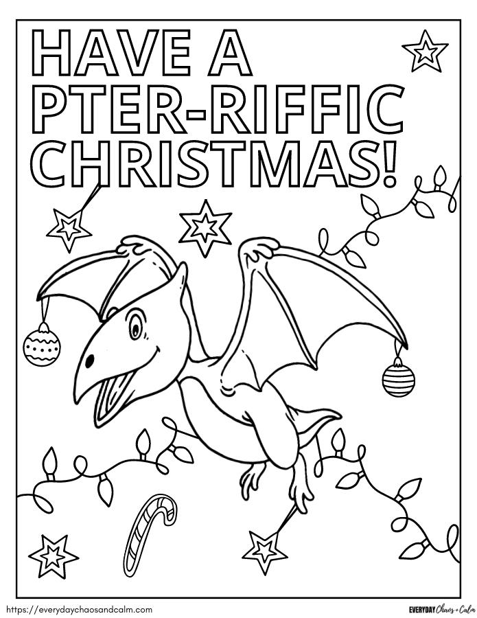 Free Printable Christmas Dinosaur ...