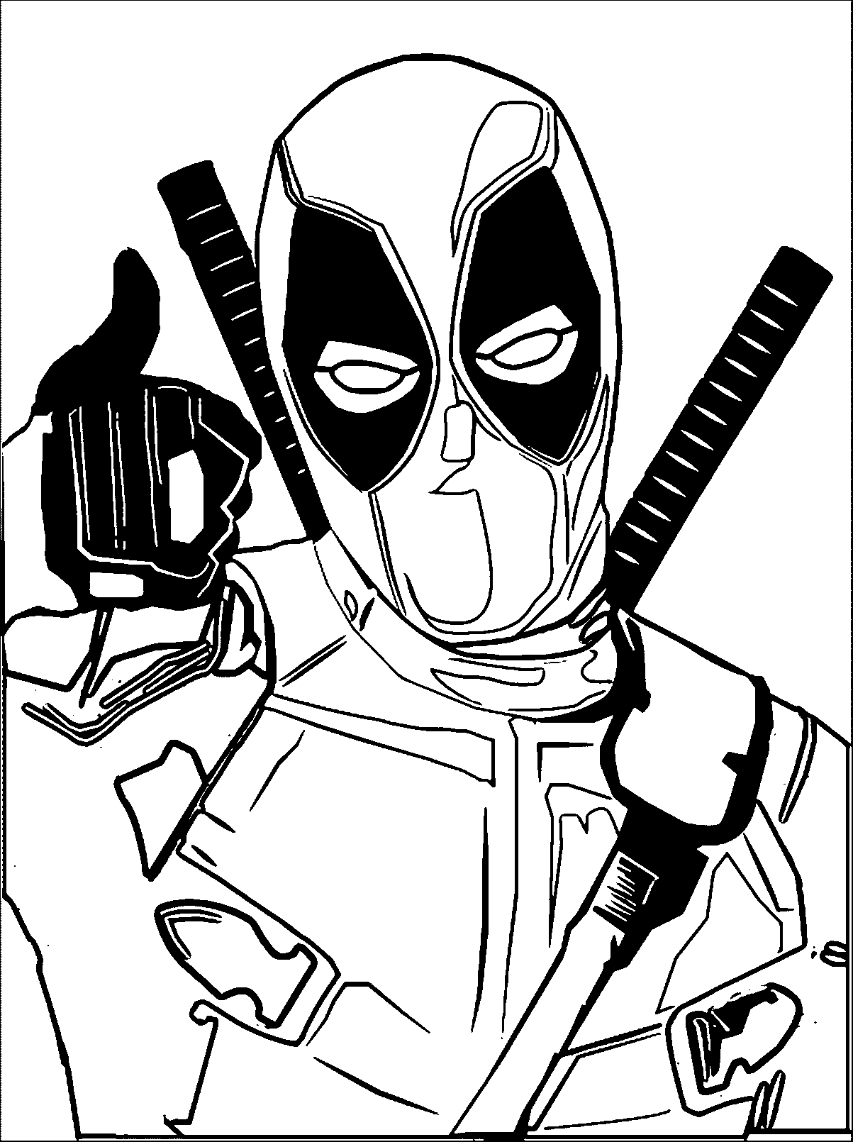 Coloring Pages Of Deadpool - Coloring Home
