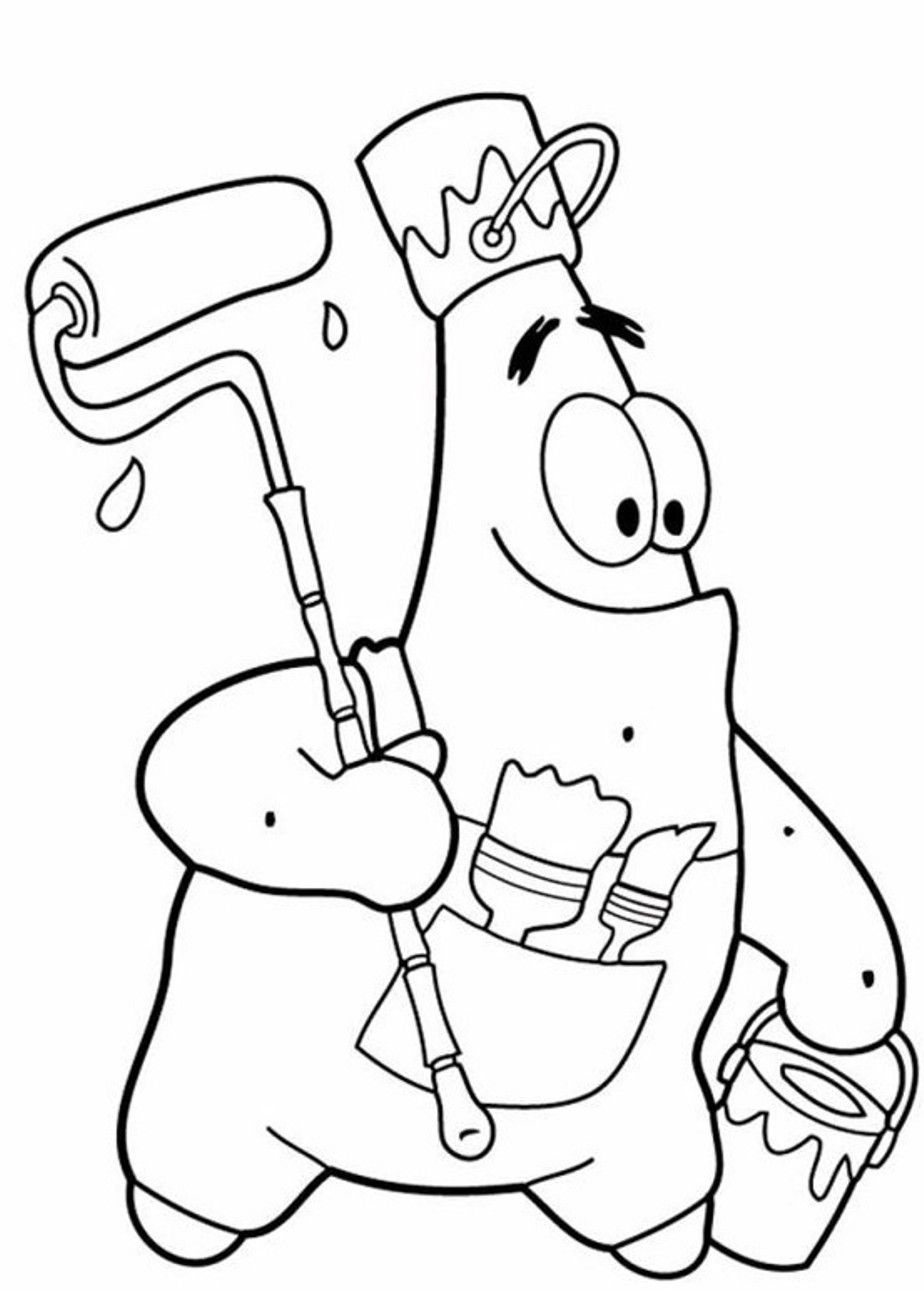 Funny Patrick Star Coloring Pages Spongebob Cartoon | Cartoon ...