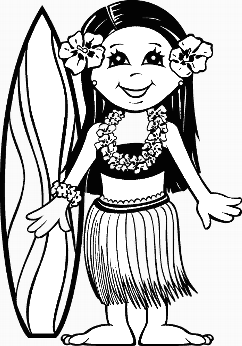 Luau Free Coloring Pages Coloring Home