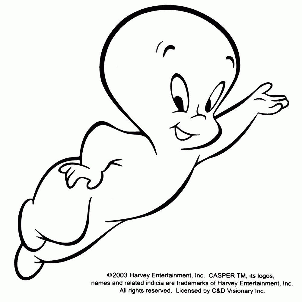 Coloring Pages Of Casper The Friendly Ghost - High Quality