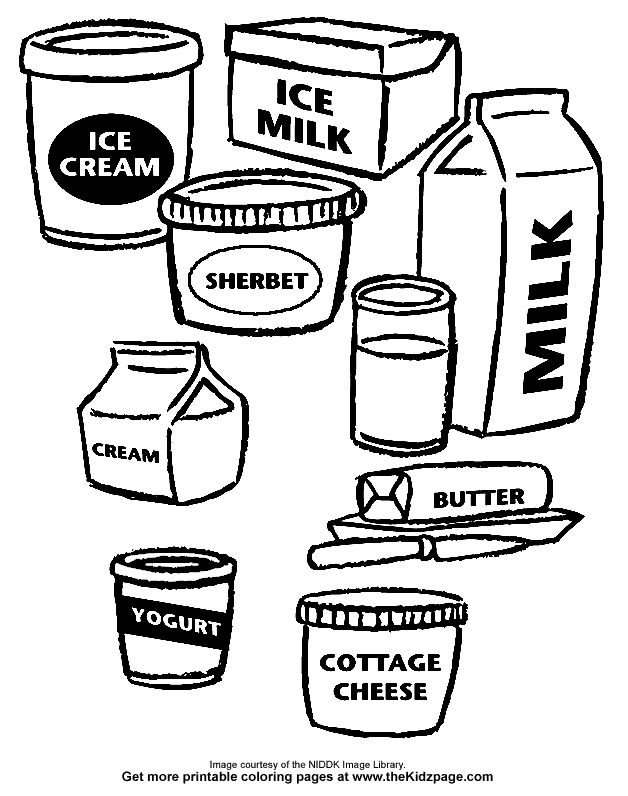 Dairy Coloring Page - Coloring Home