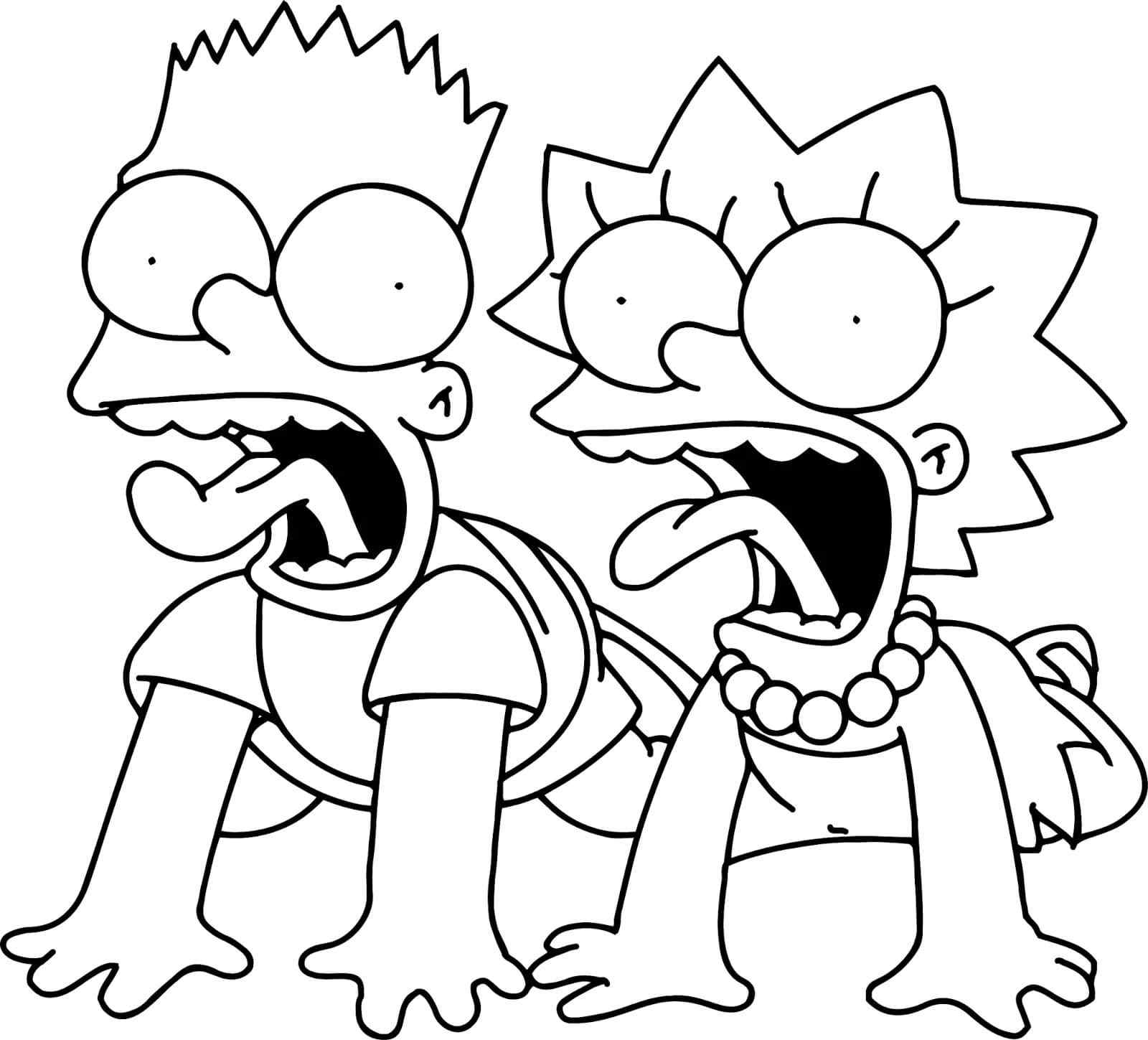 Children Scream With Fear Coloring Pages - Coloring Cool