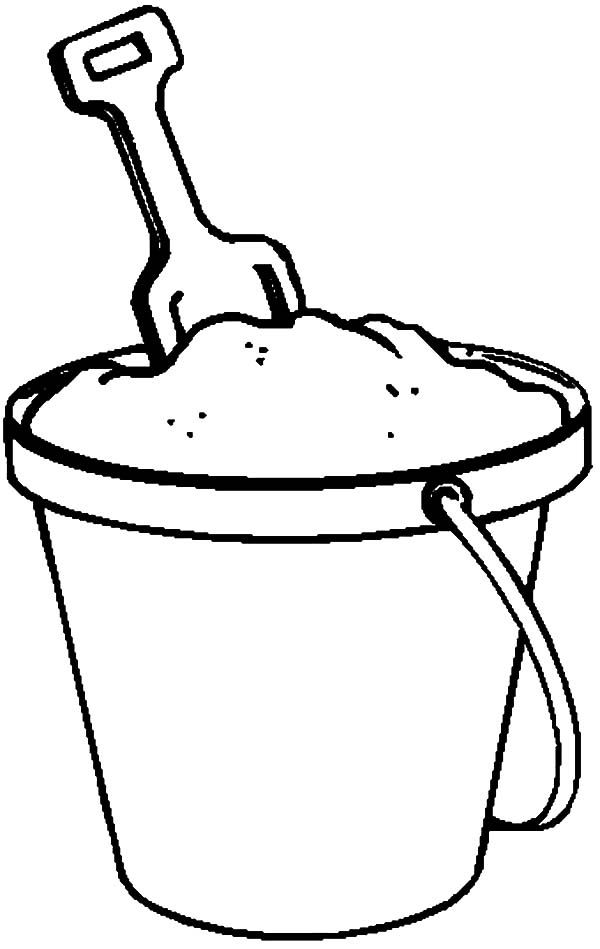 Fill Beach Bucket with Sand Coloring Pages: Fill Beach Bucket with Sand  Coloring Pages – Best Place to Color | Beach bucket, Bucket drawing, Sand  buckets