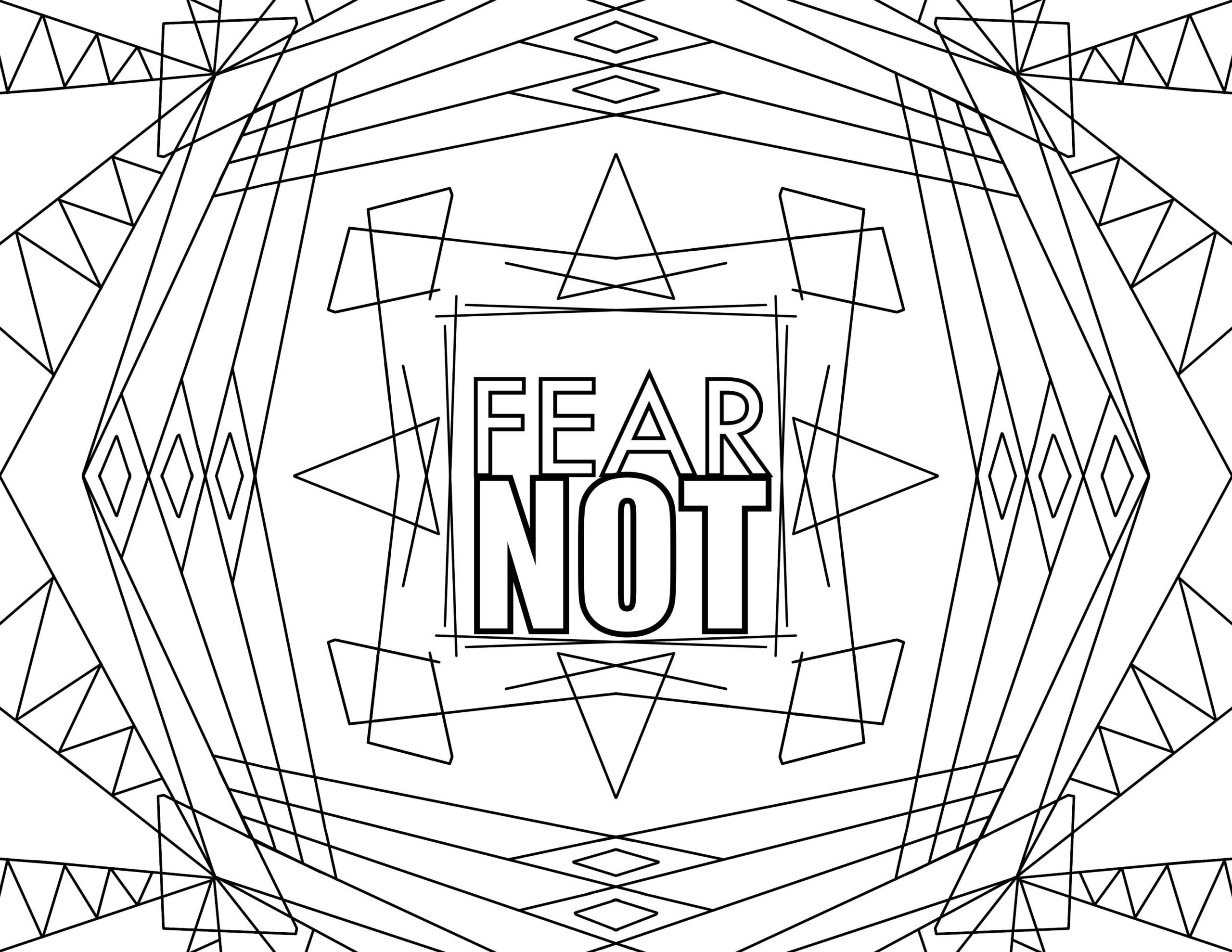 Fear Not Coloring Page