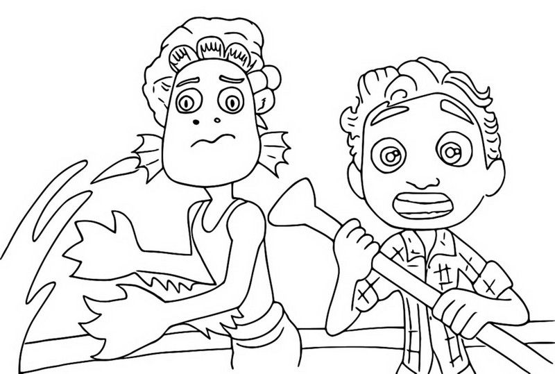 Coloring page Luca : Luca and Alberto 11