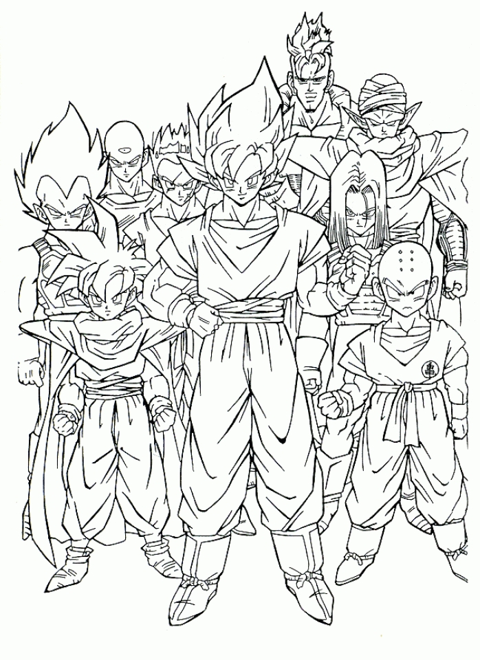 20+ Free Printable DBZ Coloring Pages - EverFreeColoring.com