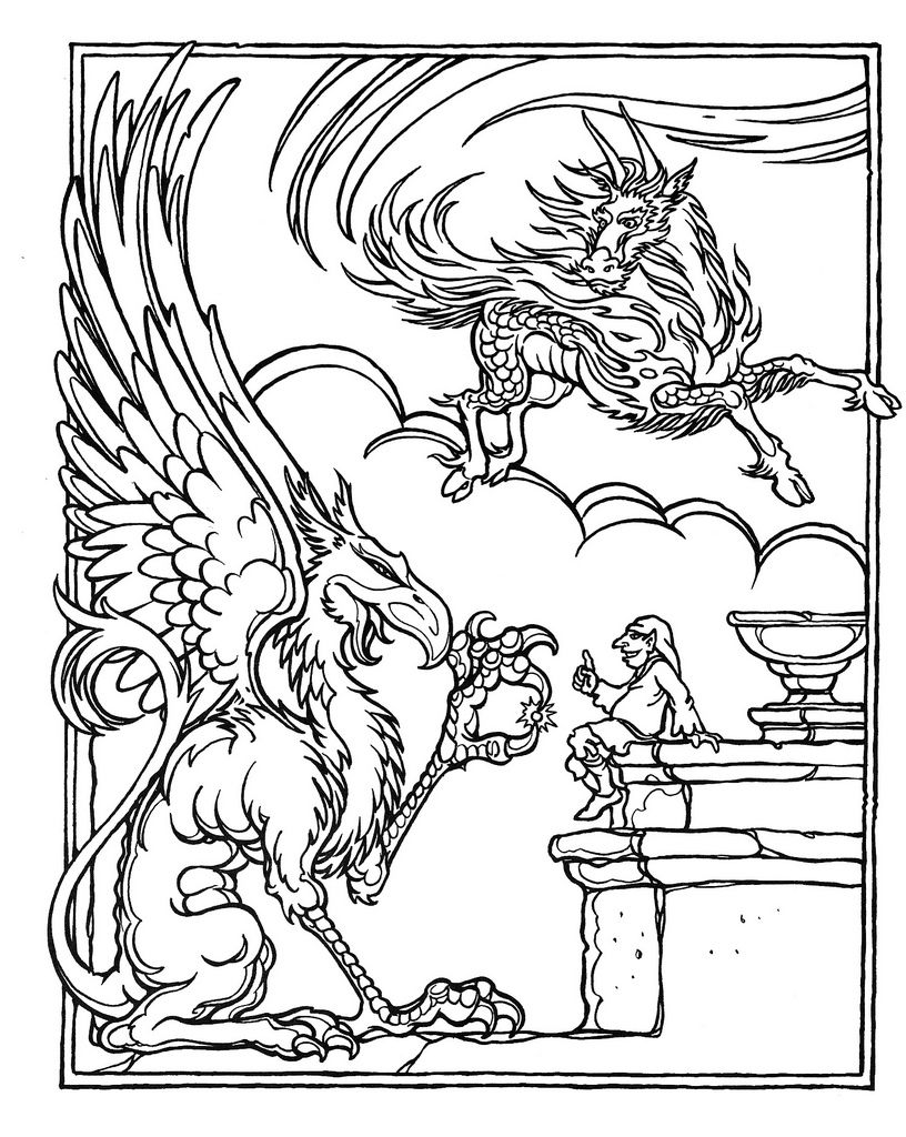 The Official Advanced Dungeons and Dragons Coloring Book - Illustrated by  Greg Irons (1979) | Dragon coloring page, Advanced dungeons and dragons, Coloring  pages
