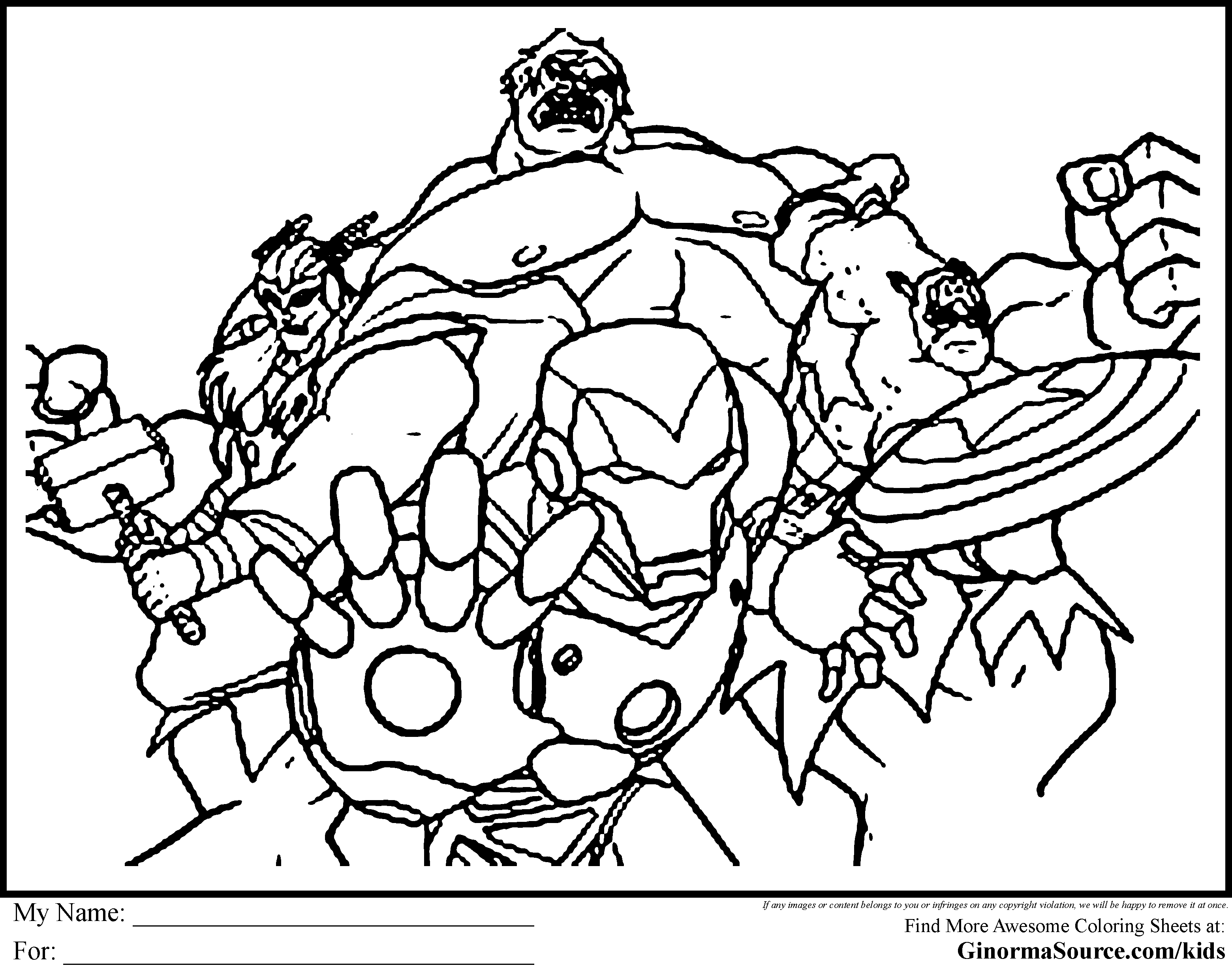 Free Printable Coloring Pages Avengers   Coloring Home
