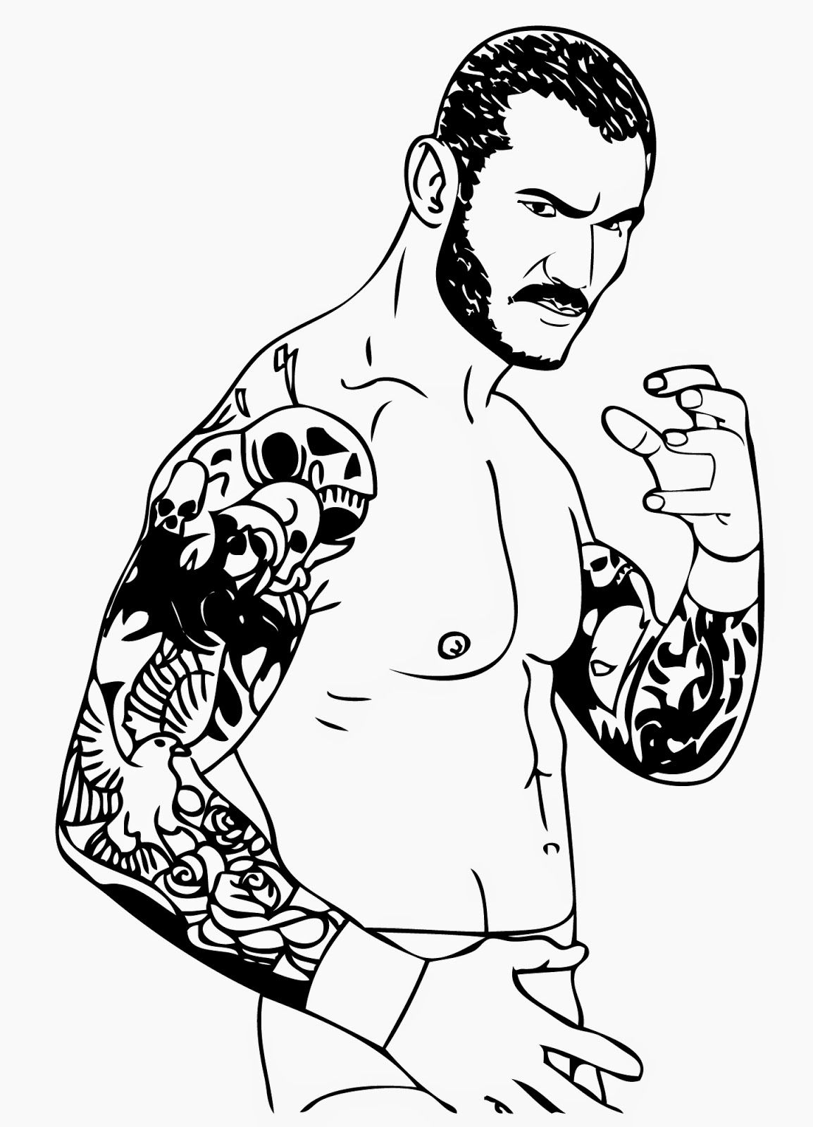 Wwe Smackdown - Coloring Pages for Kids and for Adults