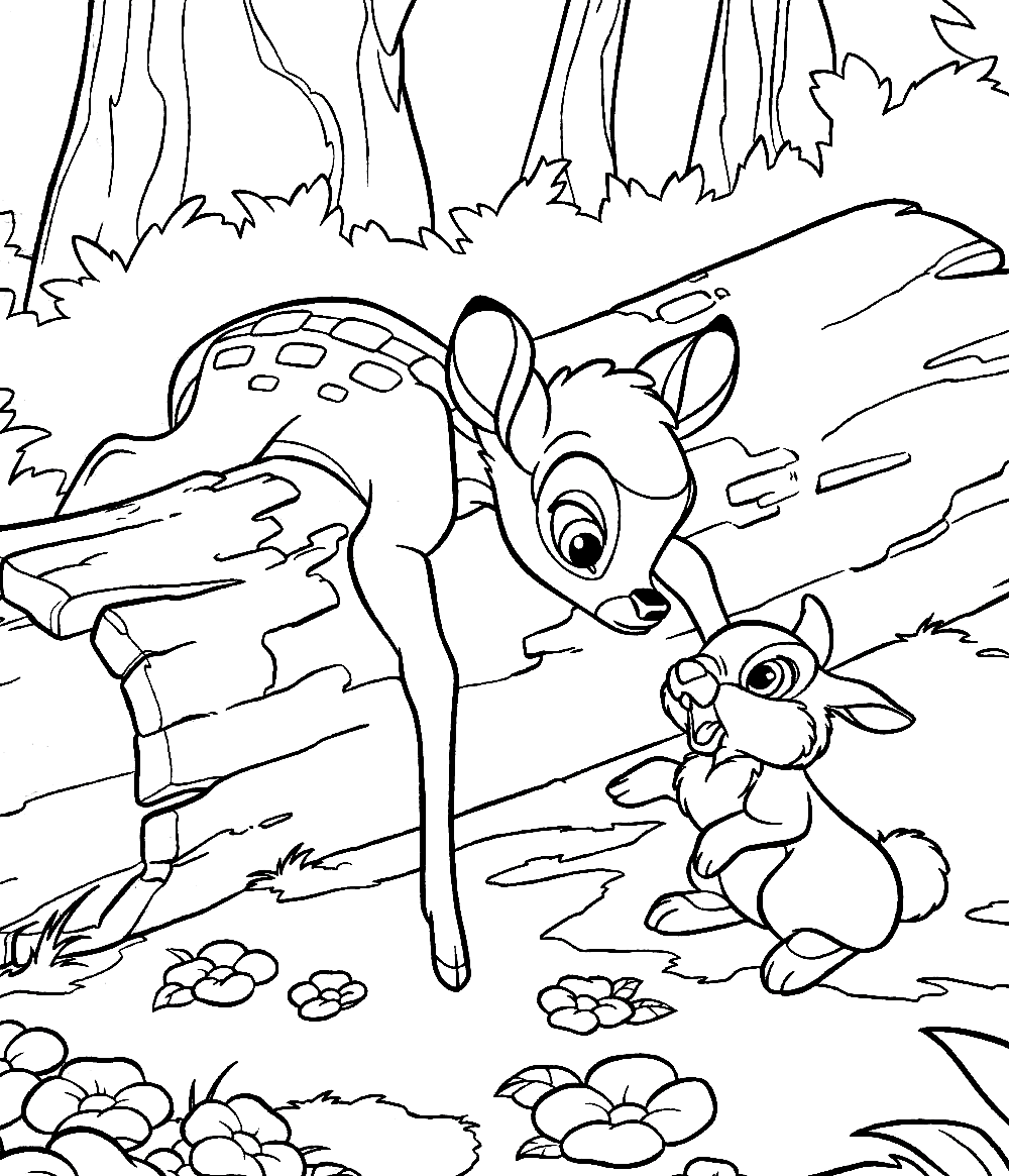 Adult Bambi Coloring Pages - Coloring Pages For All Ages