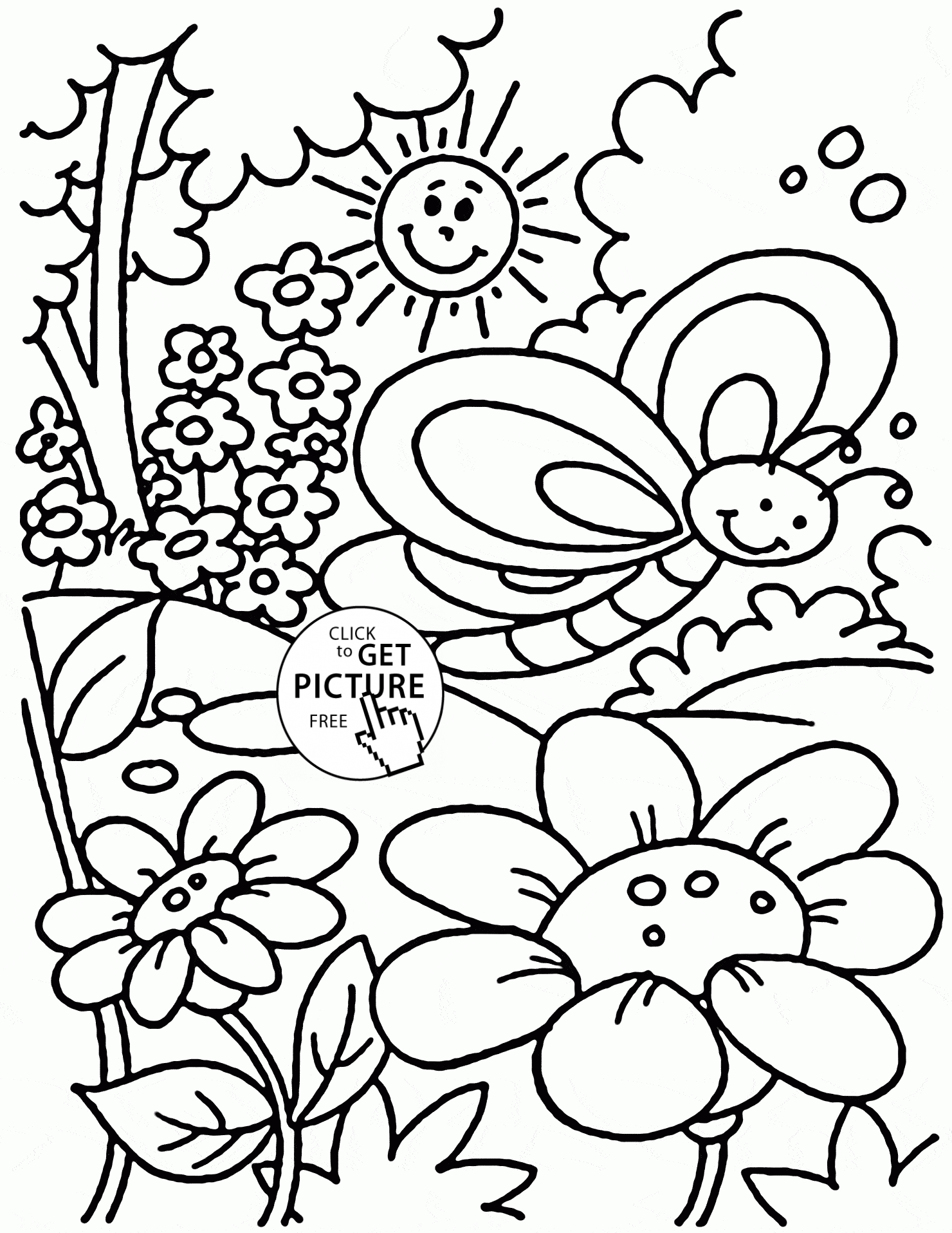 Coloring Pages Free For Kids Spring Time   Coloring Home