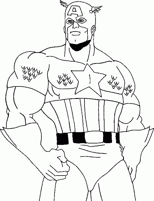Captain America - Coloring Pages for Kids and for Adults