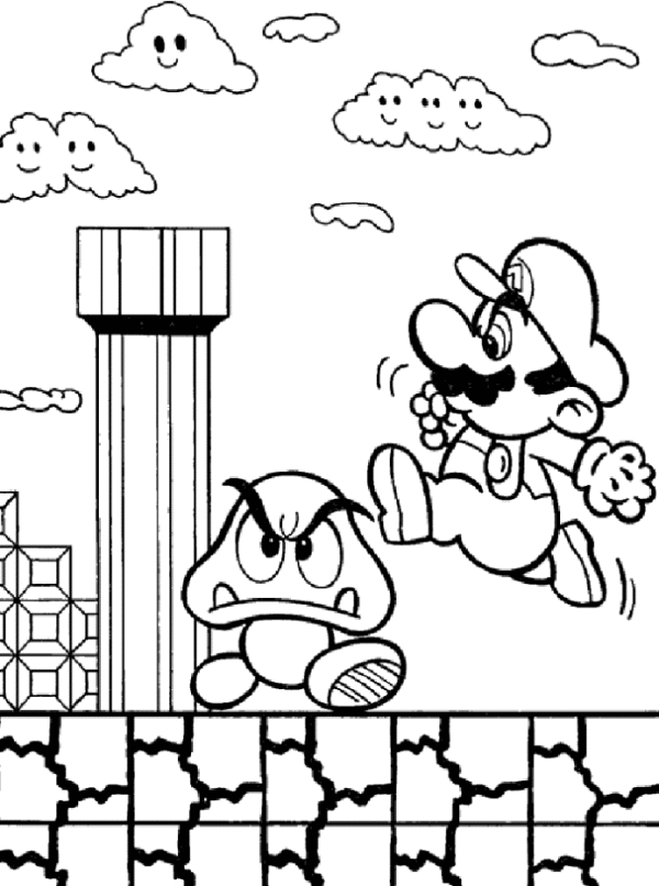 Super Mario World Coloring Pages - Coloring Home