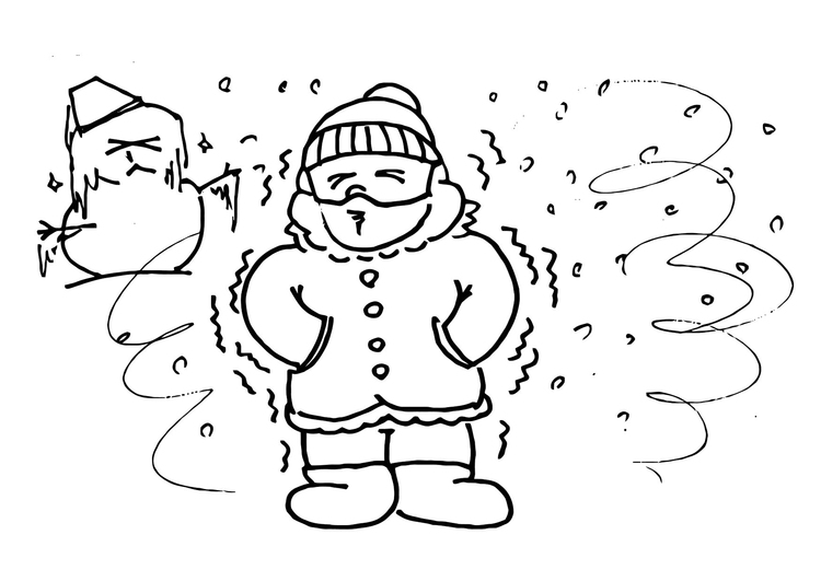 Coloring Page cold, winter - free printable coloring pages