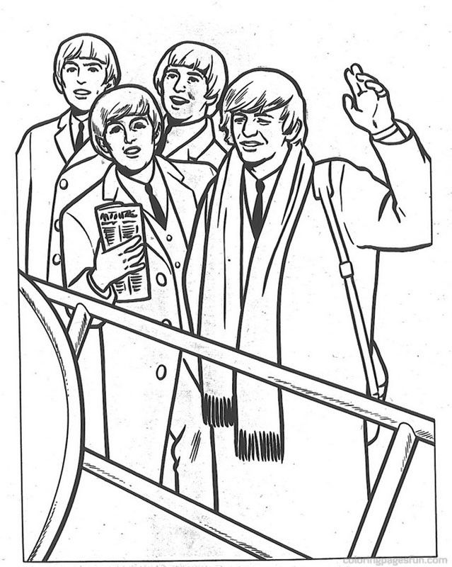 Beatles Coloring Pages 1 (With images) | The beatles, Coloring ...