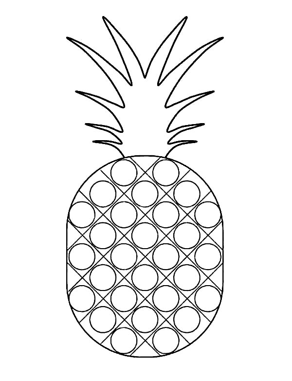 Dotted Pattern Pineapple Coloring Page - Download & Print Online Coloring  Pages for Free | Color Nimbus