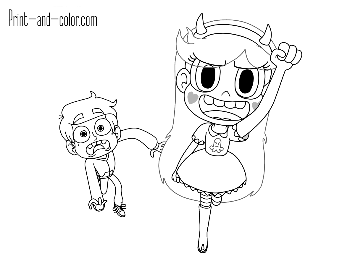 Star Vs. The Forces Of Evil Coloring Pages   Print And Color.com ...