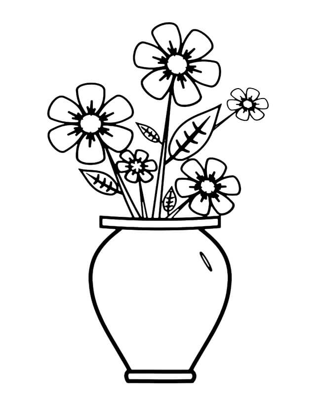 Flower Vase 9 Coloring Page - Free Printable Coloring Pages for Kids