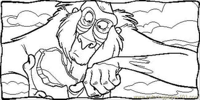 Rafiki And Coconut Coloring Page for Kids - Free The Lion King Printable Coloring  Pages Online for Kids - ColoringPages101.com | Coloring Pages for Kids