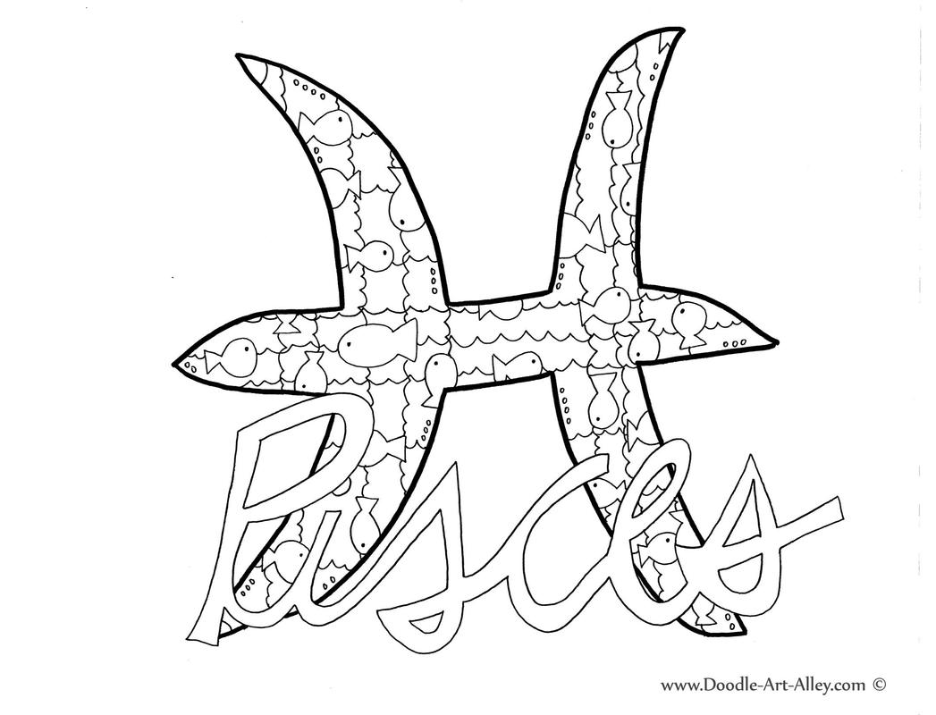 Pisces Coloring Pages Coloring Home