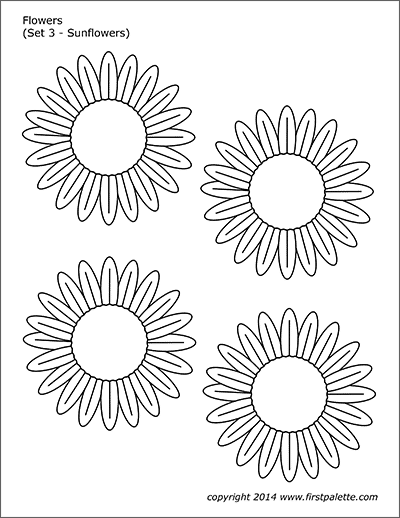Flowers | Free Printable Templates & Coloring Pages | FirstPalette.com