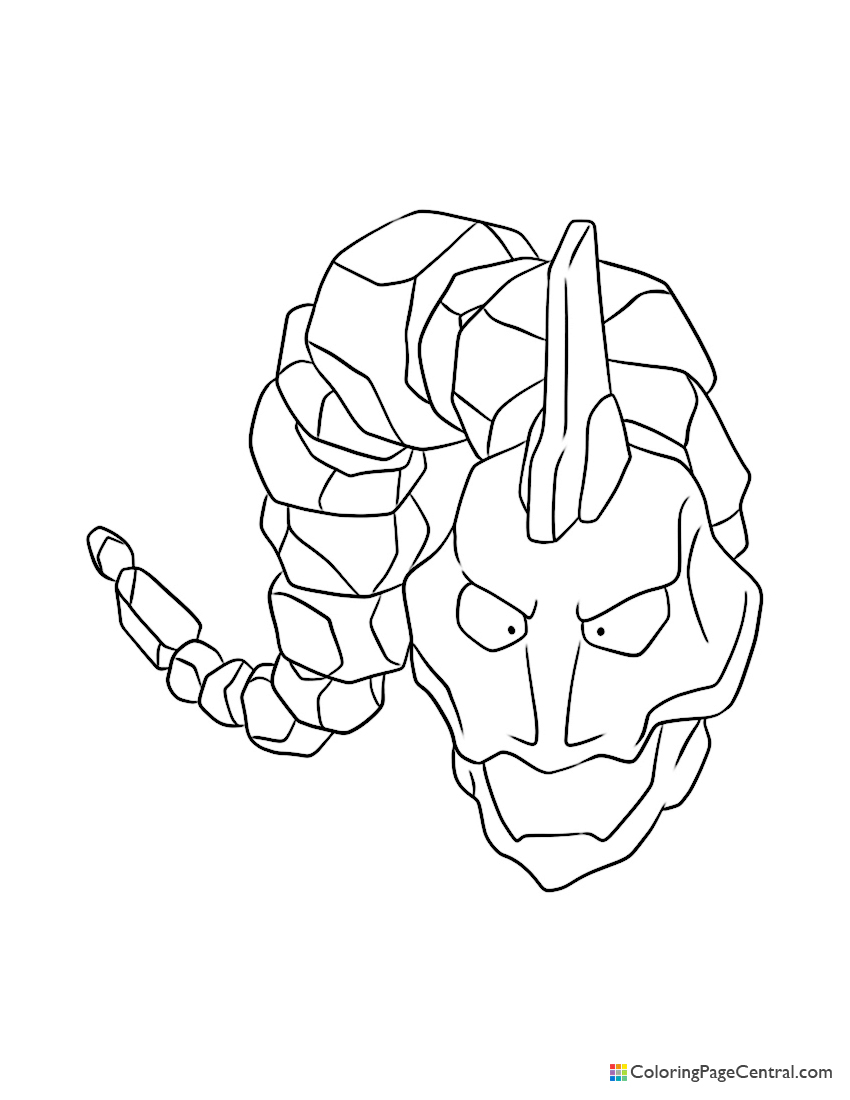 Pokemon – Onix Coloring Page – Coloring Page Central