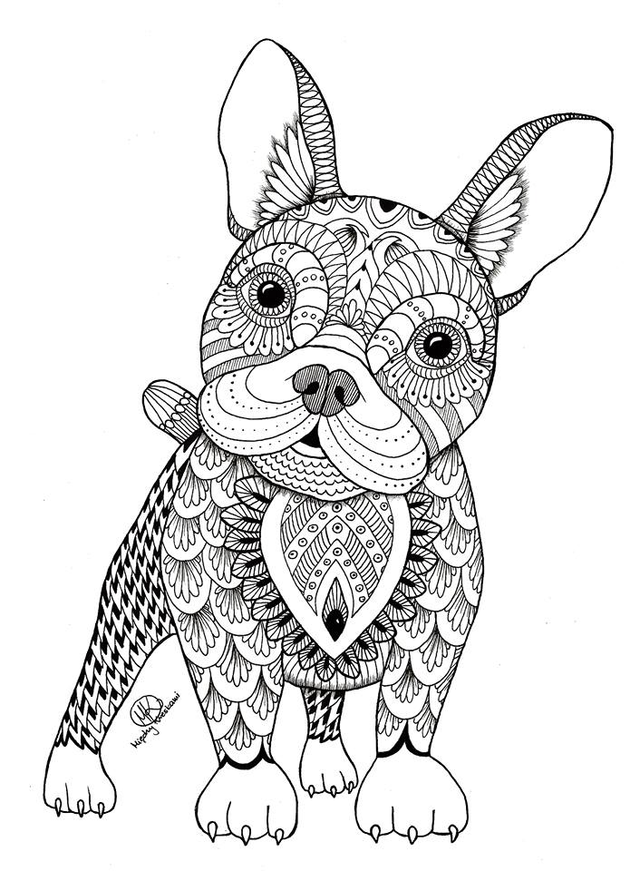 Dogs Coloring Pages Difficult Adult - Coloring Home