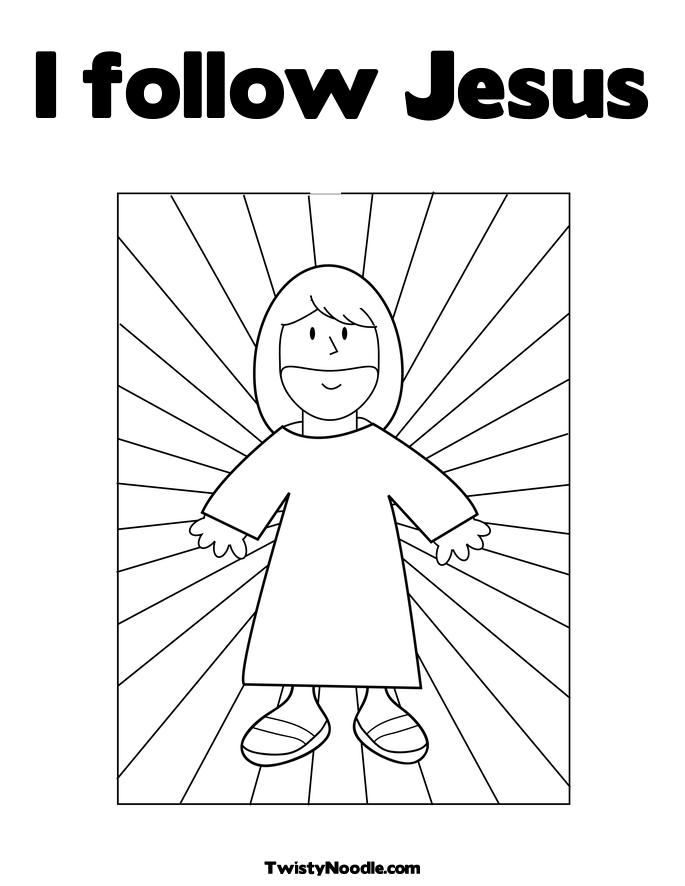 Follow Jesus Coloring Page