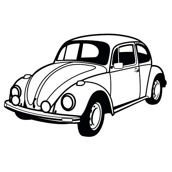 Classic Beetle Car Coloring Pages | Best Place to Color