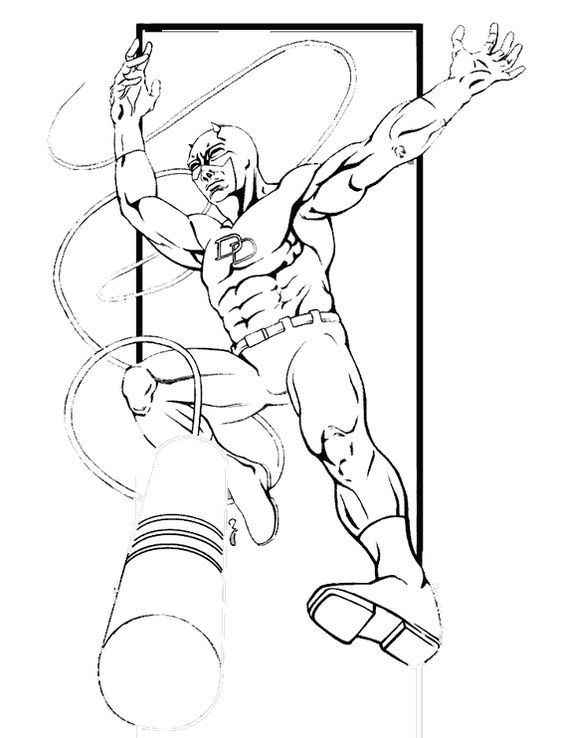 Printable coloring pages - Daredevil (Superheroes) | Superheroes ...